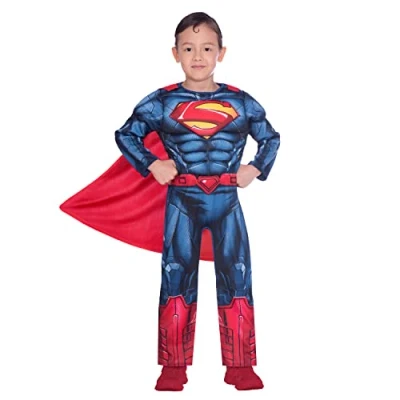 Immagine di amscan Costume Classico di Superman età, Cartoni Animati, Blu, 6 8 anni, 9906071