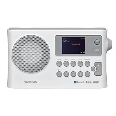Immagine di Sangean BTR 160 portatile radio digitale (DAB +/FM RDS/Bluetooth/Dual Alarm) Bianco