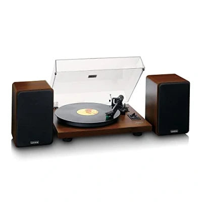 Immagine di Lenco LS 600WA Giradischi Bluetooth® con due altoparlanti esterni e 2 x 30 Watt RMS Noce