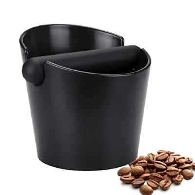 Immagine di Coffee Knock Box, Contenitore per Fondi di Caffè Scatola Resistente Agli Urti con Barra i Colpi in Gomma Rimovibile e Base Antiscivolo