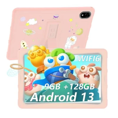 Immagine di DOOGEE U10Kid Tablet Bambini 10,1 Pollici Android 13, Touch Quad Core 9 GB +128 GB/TF 1TB, Kids Space, Widevine L1, GPS, 8 MP+5 MP, Materiale in Silicone alimentare