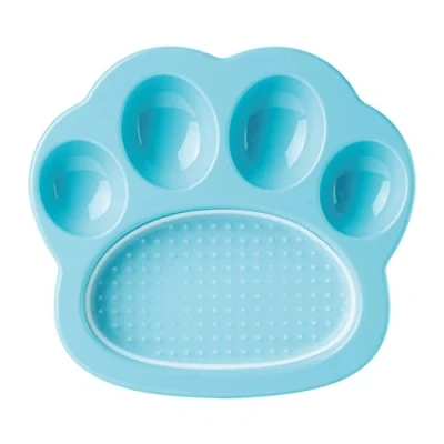 Immagine di PetDreamHouse PAW 2 IN 1 Mini Slow Feeder &amp; Lick Pad, divertente e unico piatto di alimentazione lenta a forma zampa con un tampone intercambiabile per leccare le zampe.