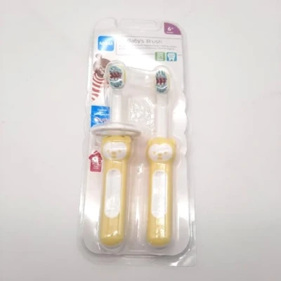 Immagine di Istruzioni in Lingua Straniera Mam C121 Baby&#039;S Brush Set di 2 Spazzolini da Denti per Bambini a Partire 6 Mesi, Manico Corto e Compatto
