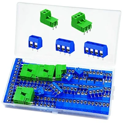 Immagine di 114 Pezzi PCB Morsettiera 2 Pin / 3 4 a Vite per Prototipo Scheda Circuito Stampato o su millefori (300V 16A)