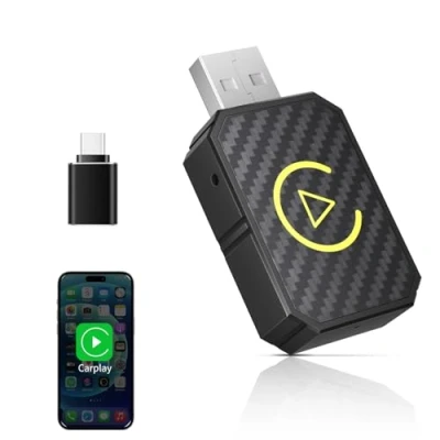 Immagine di Adattatore CarPlay &amp; Android Auto Wireless, Mini Stick per Convertire CarPlay/Android Cablato in Compatibile con Dotate di e AA, USB C/A, Plug and Play, Stabile