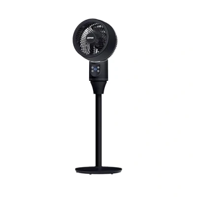 Immagine di Zephir, Ventilatore Circolare a Piantana, Inclinazione Regolabile, 3 Velocità Rotazione Pale, Altezze 45 65 90 cm, Telecomando e Display LED, Potenza 50W, Cavo 4m