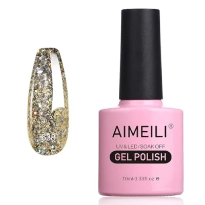 Immagine di AIMEILI Smalto Semipermanente in Gel UV LED per Unghie Kit Smalti Semipermanenti Soak off Colori Manicure Flash di Esplosione Autunnale e Invernale (638) 10ml