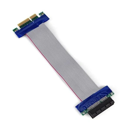 Immagine di Cavo Riser Alimentato PCI E Professionale 1X 4X 8X 16X Maschio a Femmina VGA Scheda Grafica Flessibile Extension Nastro (PCI 4X)