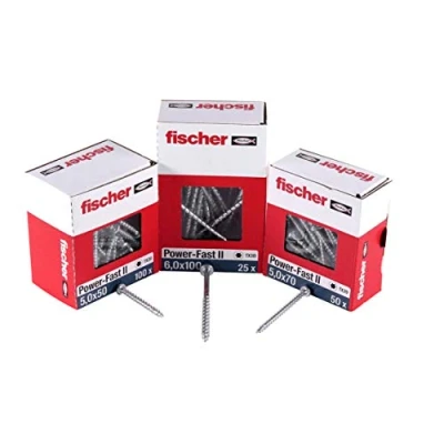 Immagine di Fischer Power Fast II 670060 Viti per truciolare 3 mm 30 Interno Esagonale rotondo, multidentato, TX, Torx, Impronta T Acciaio galvanizzato zinco