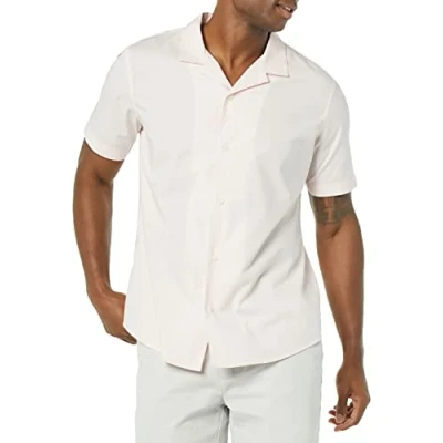 Immagine di Amazon Essentials Camicia Da Vacanza Dalla Vestibilità Standard Uomo, Rosa, XL