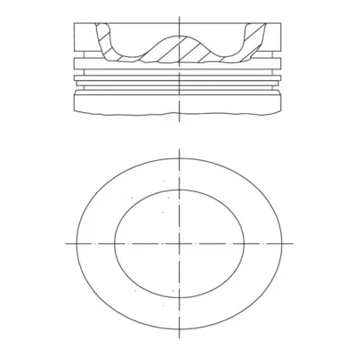 Immagine di MAHLE ORIGINAL 039 PI 00127 000 Pistone 75mm con porta fascia elastica, canale raffreddamento CITROËN: Jumpy III Camion pianale / Telaio