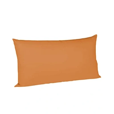 Immagine di Fleuresse Colours 9100 2044 Federa 100% Cotone (Satin di makò), con Chiusura Lampo, 40x80 cm, Colore: Arancio
