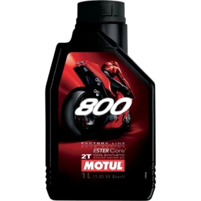 Immagine di Motul 800 2T Factory Line Road Racing (1 litro) 221x117x63.5, Trasparente, 104041