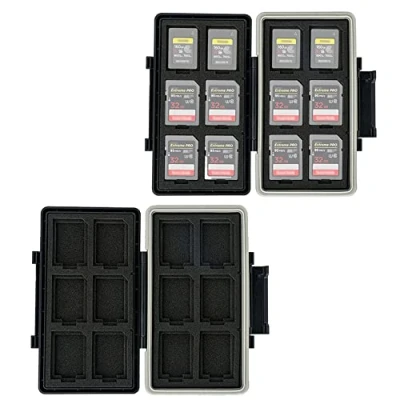 Immagine di JJC custodia per scheda di memoria impermeabile SD SDXC SDHC x12 + CFexpress tipo A x12, memoria, porta schede