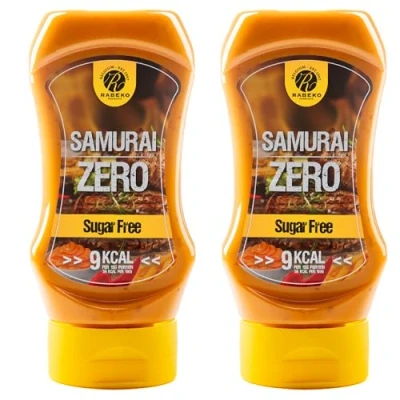 Immagine di Rabeko Zero Salsa Samurai, 2 x 350 ml senza zucchero e a basso contenuto di grassi prodotto sano, carboidrati calorico per insalate, patatine, hamburger,