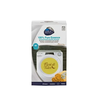 Immagine di CARE + PROTECT Fiori di Talco, 100% Pure Essence, Profumatore Bucato per Lavatrice, Essenza Concentrata Biancheria e Vestiti, Formula attiva Lunga Durata, fino a 5 settimane, 80 cicli, 400ml