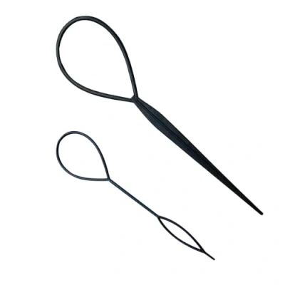 Immagine di 2 Pcs Laccio Fermacapelli, Fermaglio Magico in Plastica, Durevole Flessibile di Plastica Tirare, Set Magic Simple Fast Spiral Trecce, per Trecce Semplici ed Eleganti