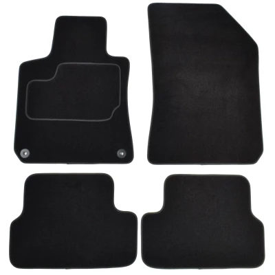 Immagine di MAMMOOTH A041 PGT160 PRM 01 Set tappetino Tessile anteriore e posteriore 4 nero PEUGEOT: 308 II Hatchback