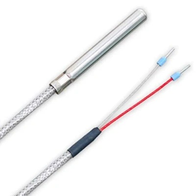 Immagine di iOVEO 039HG01203 PT100 Sonda per gas di fumo, sensore temperatura fino a 400C con cavo collegamento/cavo in fibra vetro, 3 metri
