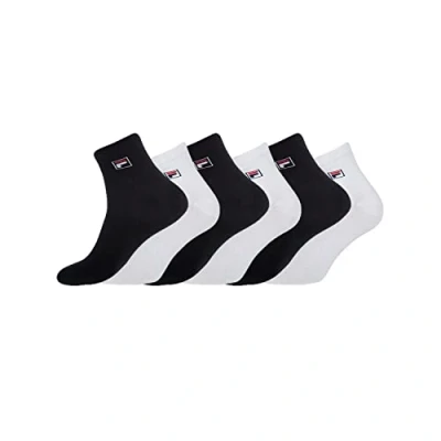 Immagine di FILA Calzini Uomo Cotone Set di 6 Calze Sportive Uomo, Comodo e Confortevoli, Bianchi, Nero, Taglie 43/46