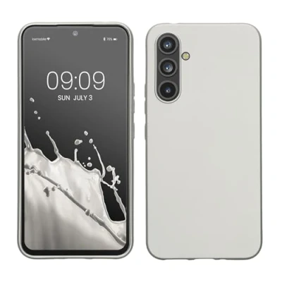 Immagine di kwmobile Custodia Compatibile con Samsung Galaxy A54 5G Cover Back Case Morbida Protezione in Silicone TPU Effetto metallizzato argento