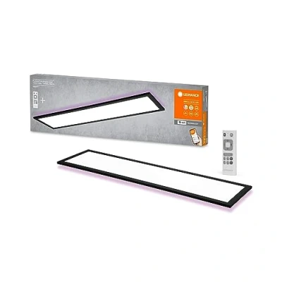 Immagine di LEDVANCE Plafoniera LED nero, 30W, 1700LM, 3000 6500K, 100x25 cm, luce a parete dimmerabile, tecnologia RGB, Smart+Planon, controllabile tramite app o assistente vocale come Alexa Google