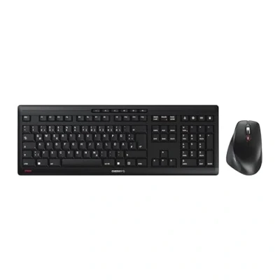 Immagine di CHERRY STREAM DESKTOP COMFORT, Set Tastiera e Mouse Wireless, Layout per la Germania (QWERTZ), 2,4 GHz, Tasti Silenziosi, Ergonomico Destrimani, Nero