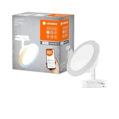 Immagine di LEDVANCE SMART+ TRACKLIGHT Spot Circle faretto a binario WiFi, bianco, 6,5W, 480lm, testa orientabile, luce bianca regolabile (3000K 6500K), controllo da app, compatibile con Amazon, Google, ecc.