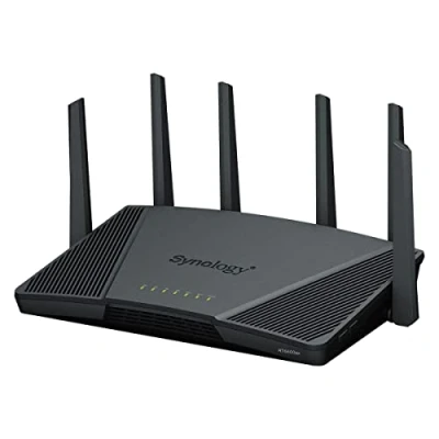 Immagine di Synology RT6600ax Router WiFi6 1xWAN 3xGbE 1x2.5Gb routeur sans fil Tri bande (2,4 GHz / 5 GHz) Noir