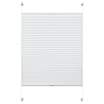 Immagine di Deco Company, 23 2100 Tenda plissettata fissabile, opaca, tutte le parti di montaggio incluse, EASYFIX plissè rinforzato con due supporti controllo, Beige, 40 x 130 cm (LxH)