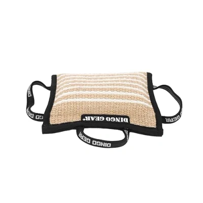Immagine di Dingo Gear Cuscino Mordicchio a Forma di Cuneo Medio Extra, in Iuta, per l&#039;Allenamento IGP IPO K9, Addestramento dei Cani, Modello S00519