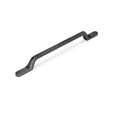 Immagine di Emuca Maniglia per mobile, Maniglie cassetti, interassi 128mm, L 192mm, Alluminio, Grigio scuro, Set di 25