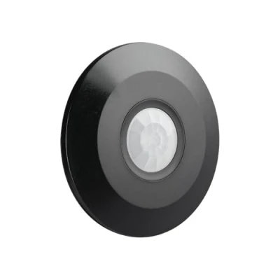 Immagine di Sensore di Movimento PIR infrarosso Slim IP20 da soffitto 360 Black VT 5087