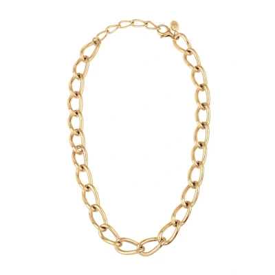 Immagine di Breil, Collezione Join Up, Collana Donna dallo Stile Trendy e Sofisticato, in Acciaio Lucido IP Gold, con Catena a Maglie Ovali, Pratica Chiusura Moschettone, Lunghezza Regolabile 42 48 cm, Gold