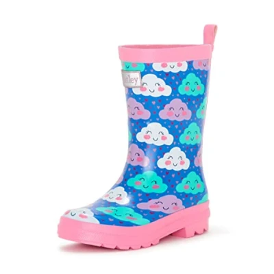 Immagine di Hatley Regenstiefel Printed Wellington Rain Boot, Stivali da Pioggia Bimba 0 24, Wolken Cheerful Clouds, 20 EU