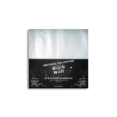 Immagine di Rock On Wall Buste morbide trasparenti per dischi in vinile 33T/12&quot; Confezione da 100 Plastica riciclata Protezione ottimale