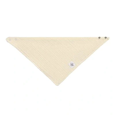 Immagine di LÄSSIG bavaglino per bambini in mussola GOTS certificata, a triangolo cotone con bottone pressione doppio strato/Muslin Bandana vanilla