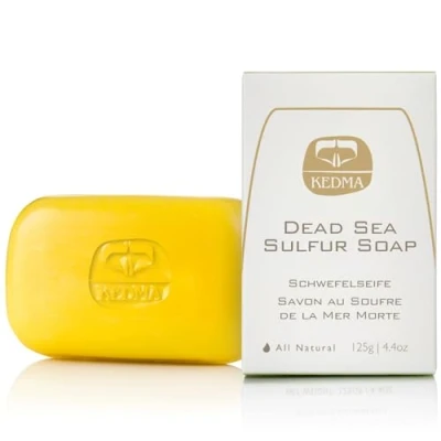 Immagine di Kedma Sulphur Soap for Oily and Problematic Skin Cleansing Balancing Enriched with Dead Sea Minerals 125g