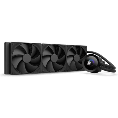 Immagine di NZXT Kraken Plus 360 Dissipatore a liquido AIO per CPU Radiatore da 360mm 3 ventole F120P LCD quadrato personalizzabile 1,54&quot; AMD® AM5, AM4 Intel® LGA 1851/1700, 1200/115X Nero