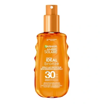Immagine di Garnier Ambra solare Ideal Bronze Spray latte protettivo Alta protezione FPS 30 Arricchita con vitamina E non grasso appiccicoso tutti i tipi di pelle 150 ml