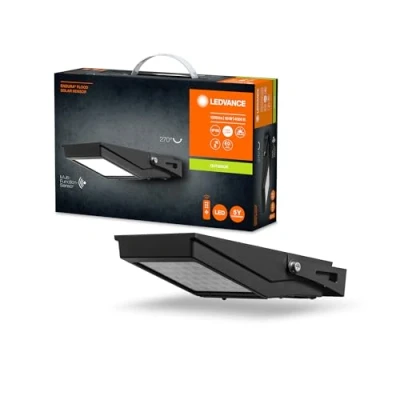 Immagine di LEDVANCE ENDURA FLOOD Solar Sensor proiettore LED solare, 10W, sensore integrato, luce bianca fredda, telecomando, lunga durata della batteria fino a quattro ore piena luminosità, protezione IP65
