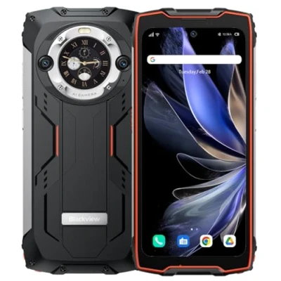 Immagine di Blackview BV9300 PRO Smartphone Rugged(100LM Torcia), 24GB+256GB, 15080mAh Batteria, 6,7&#039;&#039; 120Hz 2.3K Display, 64MP+32MP Fotocamera, IP68 IP69K Android 13 Impermeabile Cellulare, GPS NFC Arancione