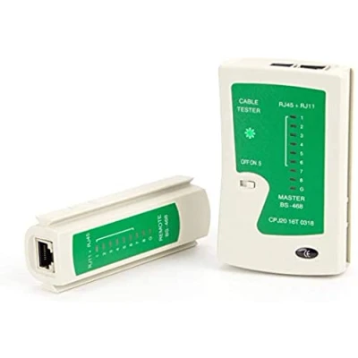 Immagine di r2digital® TESTER DI RETE LAN RJ45 RJ11 LED STATO NETWORK CONTROLLO PROVA CAVO E TELEFONICO