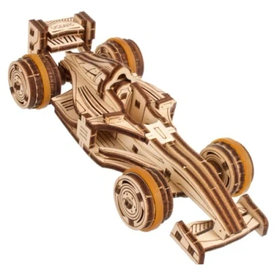 Immagine di UGEARS Compact Racer Puzzle 3D per Adulti Kit di Modellismo Passatempi con in Legno Uomini Rompecabezas Modello da Costruire