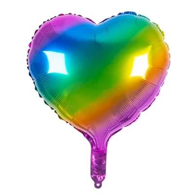 Immagine di Boland 22303 Palloncino a Forma di Cuore, Colore Arcobaleno,