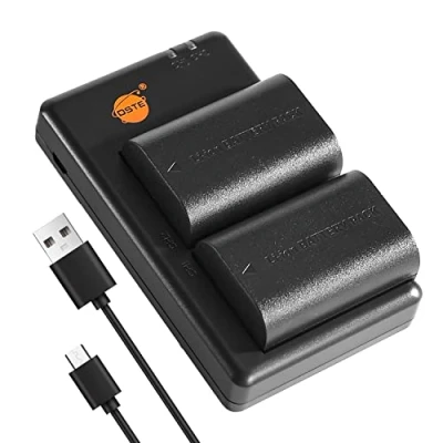 Immagine di DSTE 2PCS LP E6 E6N (2600mAh/7.4V) Batteria Caricatore Compatibile per Canon EOS R, 5D Mark II, III, 6D, 7D, 60D, 60Da, 70D, 90D, XC10, XC15
