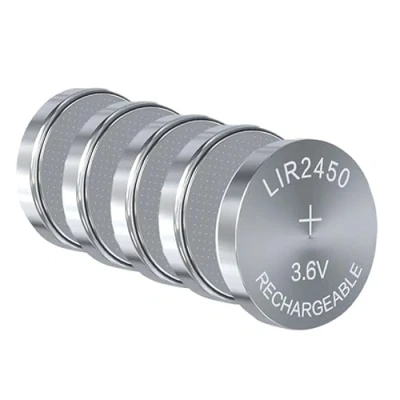 Immagine di KANGQL batterie LIR2450, confezione da 5 LIR2450 LIR 2450 3,6 V al litio ricaricabili sostituiscono CR2450 DL2450 BR2450 per telecomando