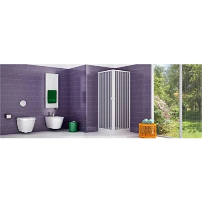Immagine di Box doccia 90x100 in PVC mod. Acquario con apertura centrale