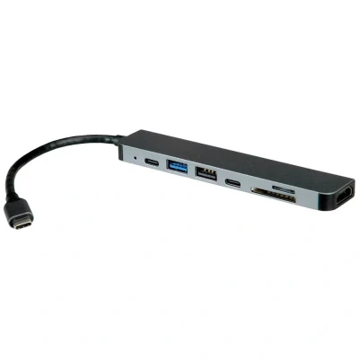 Immagine di Roline Notebook Dockingstation Adatto per marchio: universale lettore di schede integrato, Alimentazione USB C®