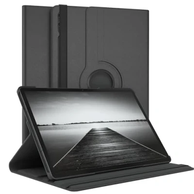 Immagine di EAZY Case Custodia per tablet Samsung Galaxy Tab S9 Plus Cover protettiva 12,4 pollici Smart Rotation stare in piedi Flip 360 girevole con funzione di supporto, similpelle Nero